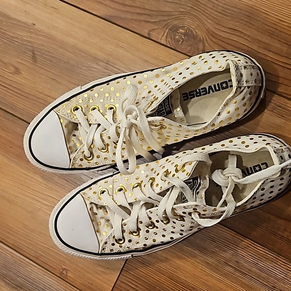 Converse gold polka dot shoes - Picture 6 of 6